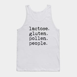 Lactose Gluten Pollen People Tank Top